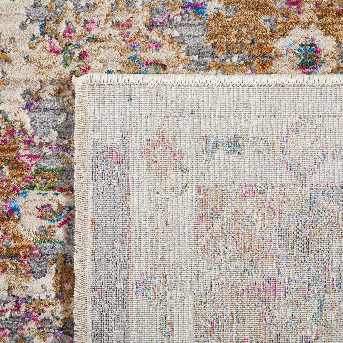 VINTAGE-TEPPICH 133/190 cm Creme, Dunkelorange rechteckig  - Dunkelorange/Creme, Design, Textil (133/190cm) - Novel