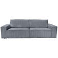 3-SITZER-SOFA Cord Dunkelgrau  - Dunkelgrau/Schwarz, KONVENTIONELL, Kunststoff/Textil (248/76/95cm) - Carryhome