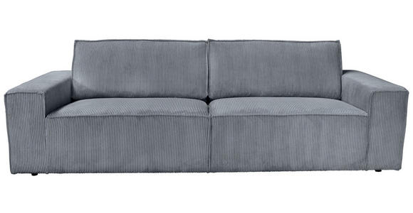 3-SITZER-SOFA Cord Dunkelgrau - Dunkelgrau/Schwarz, KONVENTIONELL, Kunststoff/Textil (248/76/95cm) - Carryhome
