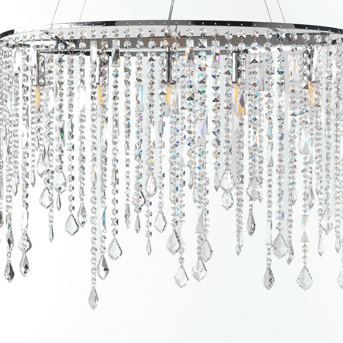 KRONLEUCHTER 75/40/120 cm   - Chromfarben, KONVENTIONELL, Glas/Metall (75/40/120cm)