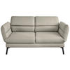 2-SITZER-SOFA Flachgewebe Sandfarben  - Sandfarben/Schwarz, Design, Textil/Metall (178-226/83-113/96-177cm) - Dieter Knoll