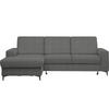 ECKSOFA in Webstoff Braun, Graubraun  - Graubraun/Schwarz, Konventionell, Textil/Metall (167/247cm) - Stylife