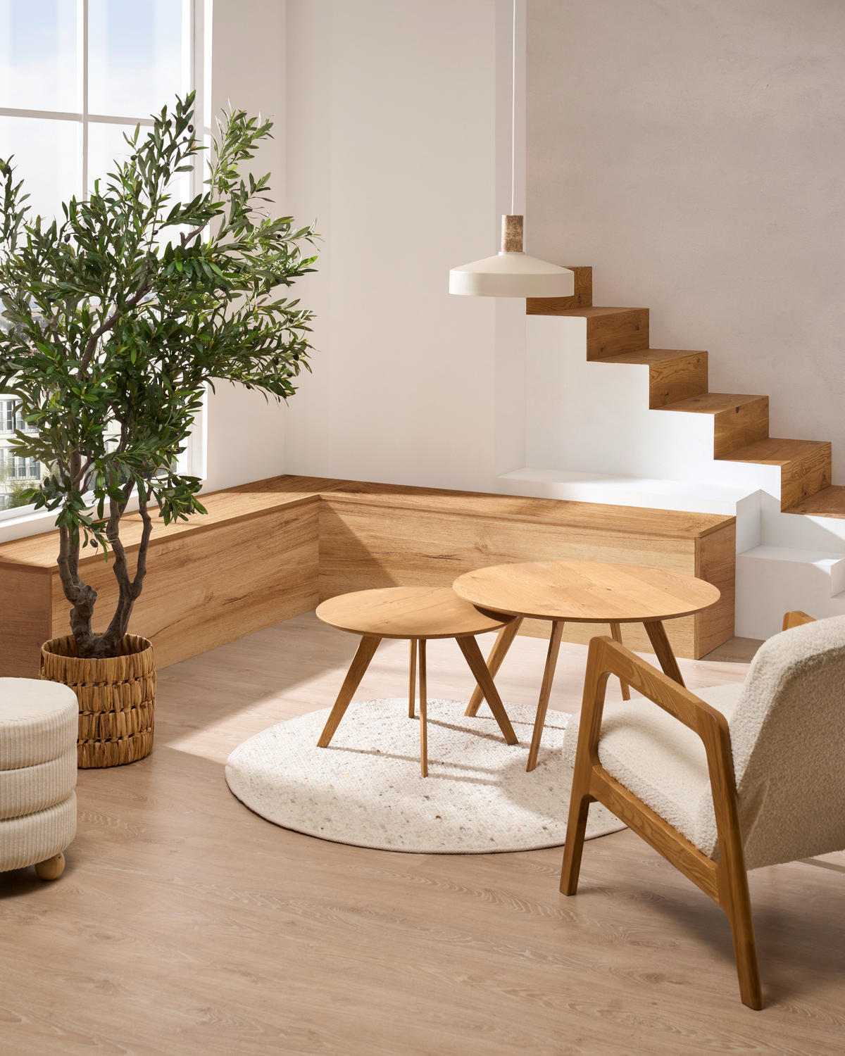 COUCHTISCHSET in Holz, Holzwerkstoff 80/60/80/60/45/40 cm  - Eichefarben, Design, Holz/Holzwerkstoff (80/60/80/60/45/40cm) - Carryhome