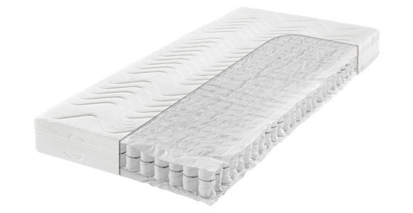 TASCHENFEDERKERNMATRATZE 90/190 cm  - Weiß, Basics, Textil (90/190cm) - Sleeptex