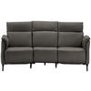 TRAPEZSOFA in Mikrofaser Schieferfarben  - Schieferfarben/Schwarz, Konventionell, Textil/Metall (221/103/95cm) - Dieter Knoll