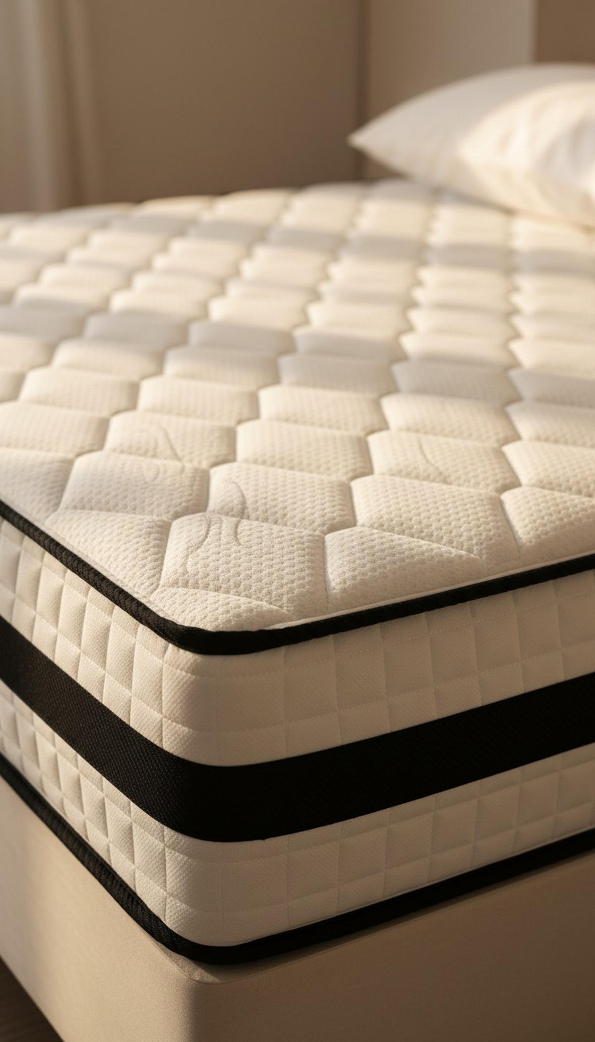 BOXSPRINGMATRATZE NOIR H3, 90/200 cm,  - Weiss/Schwarz, Basics, Textil (90/200cm) - Livetastic