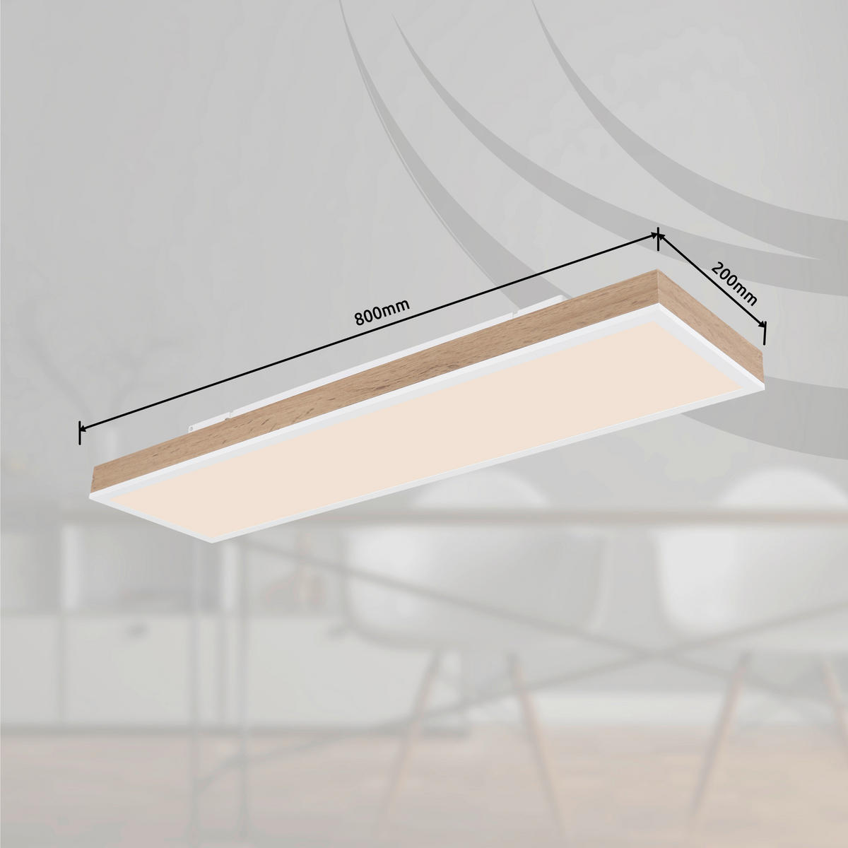 STROPNÍ LED SVÍTIDLO, 80/20/7.8 cm - Natur (80/20/7.8cm) - Globo