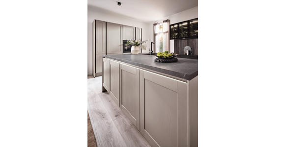 EINBAUKÜCHE   - Eichefarben/Grau, Design, Holzwerkstoff - Xora