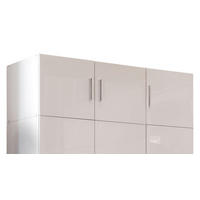 NASTAVEK ZA OMARO - barve kroma/bela, Design, umetna masa/leseni material (120/40/54cm) - Xora