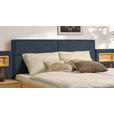BETT 180/200 cm  in Zirbelkieferfarben, Dunkelblau  - Zirbelkieferfarben/Dunkelblau, Natur, Holz/Textil (180/200cm) - Valnatura