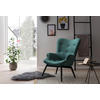 SESSEL in Samt Grün  - Schwarz/Grün, MODERN, Textil/Metall (80/92/99cm) - Livetastic