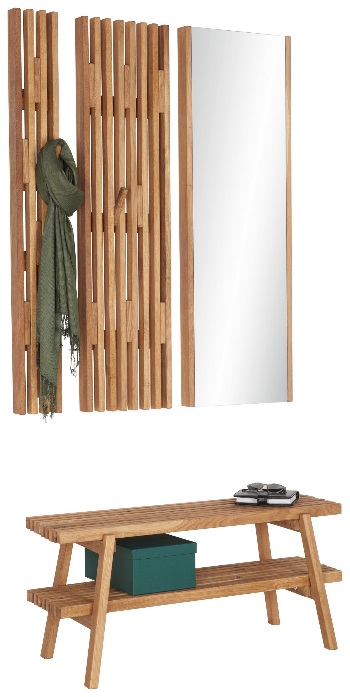 ELŐSZOBAPAD 100/45/40 cm  - tölgyfa színű, Natur, fa (100/45/40cm) - Linea Natura