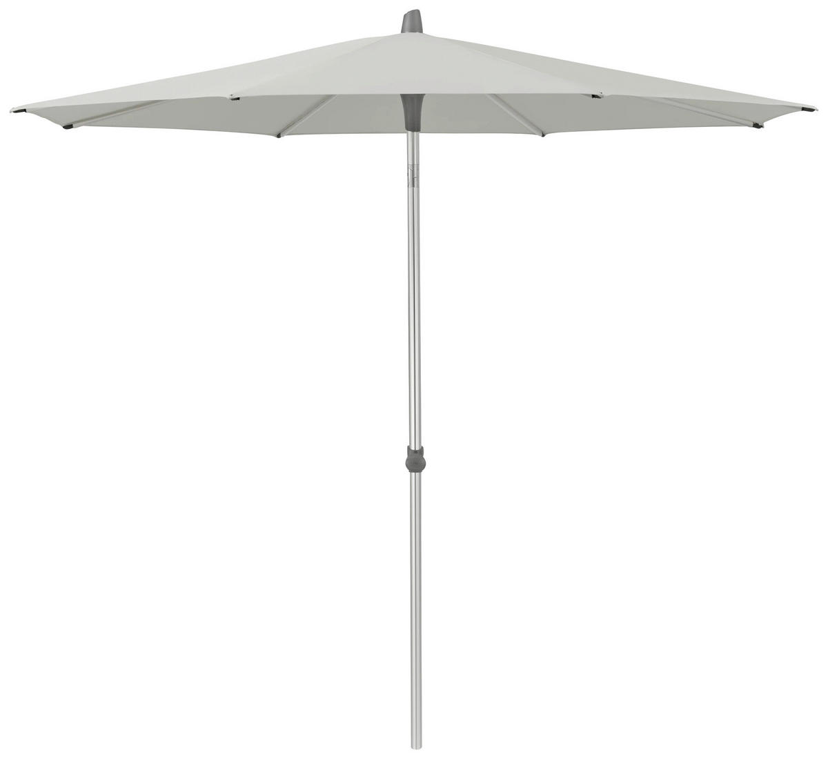 SONNENSCHIRM 300 cm Hellgrau  - Silberfarben/Hellgrau, KONVENTIONELL, Textil/Metall (300/300cm) - Glatz