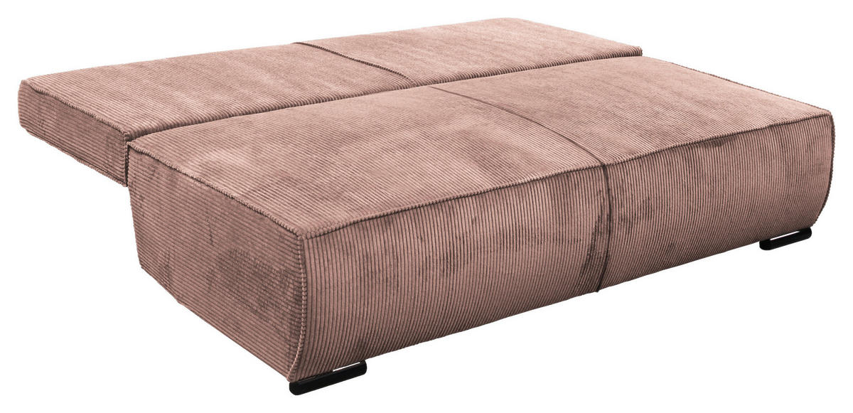SCHLAFSOFA Struktur Rosa  - Schwarz/Rosa, Design, Kunststoff/Textil (202/90/99cm) - MID.YOU