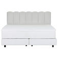 BOXSPRINGBETT 180/200 cm,  in Weiß, Topper, Matratzen, H3 = fest  - Schwarz/Weiß, Design, Holzwerkstoff/Textil (180/200cm) - Esposa
