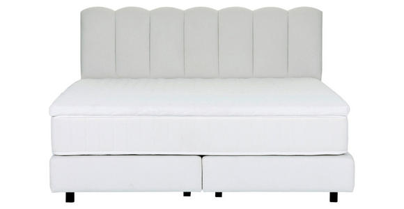 BOXSPRINGBETT 180/200 cm,  in Weiß, Topper, Matratzen, H3 = fest  - Schwarz/Weiß, Design, Holzwerkstoff/Textil (180/200cm) - Esposa