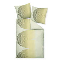 BETTWÄSCHE Seersucker 135/200 cm  - Currygelb/Olivgrün, Basics, Textil (135/200cm) - Janine