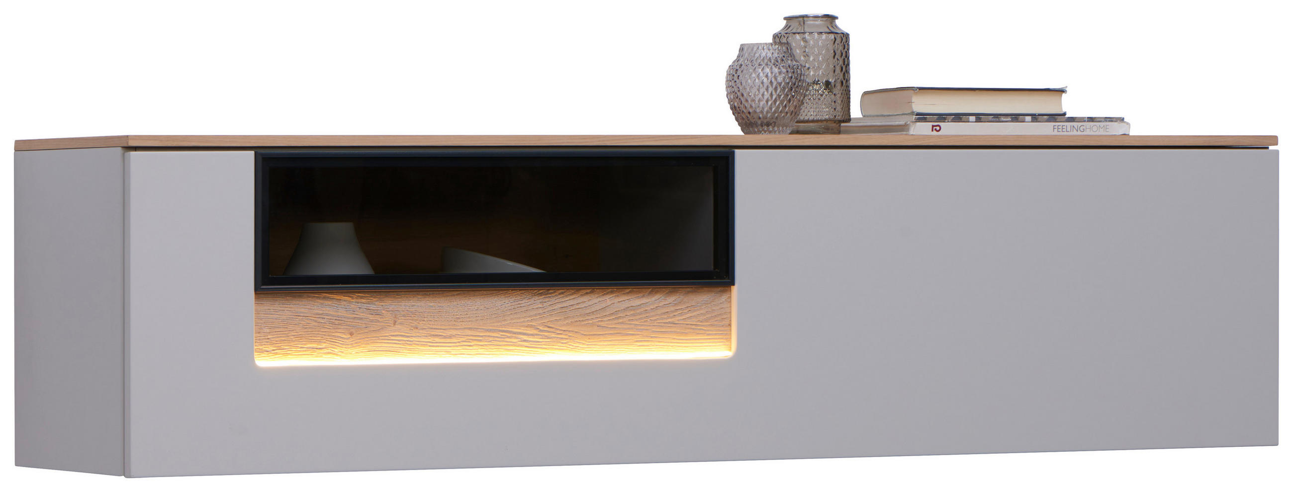 Dieter Knoll ZÁVESNÝ DIEL, sukový dub, svetlosivá, 150,3/37,8/36 cm