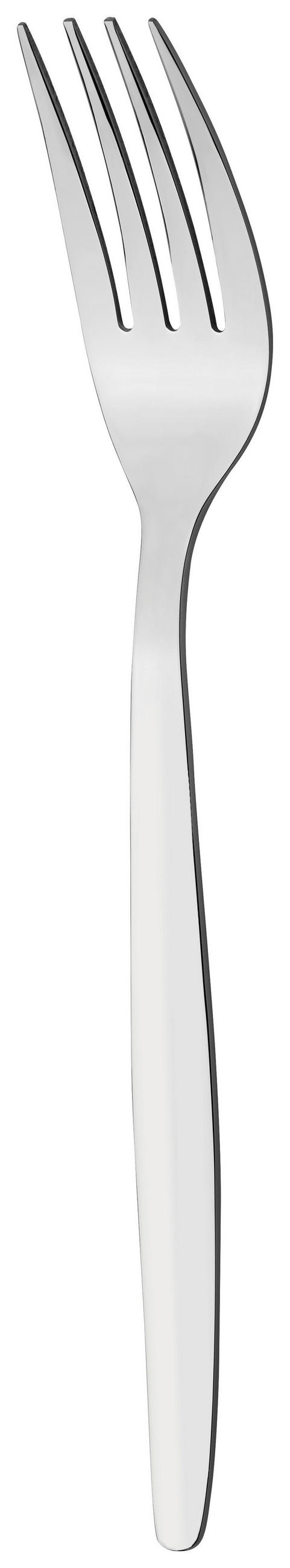 Furculiță - culoare inox, Design, metal (18,4cm) - Luca Bessoni