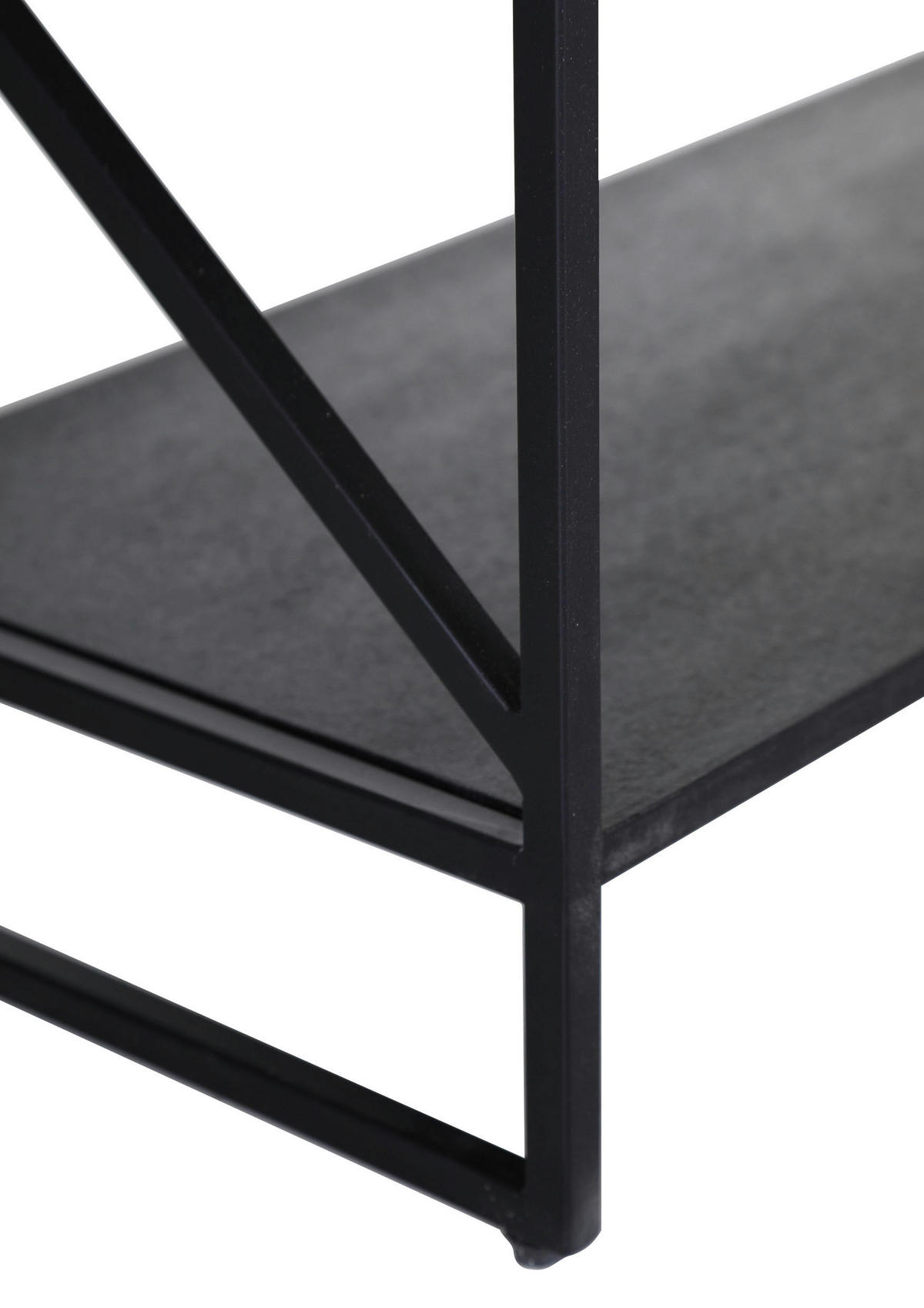 REGAL 95/180/35 cm naravne barve, črna  - črna/naravne barve, Moderno, kovina/leseni material (95/180/35cm) - MID.YOU