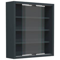 HÄNGEVITRINE in Anthrazit  - Anthrazit/Silberfarben, Modern, Glas/Holzwerkstoff (37/40/10cm) - MID.YOU