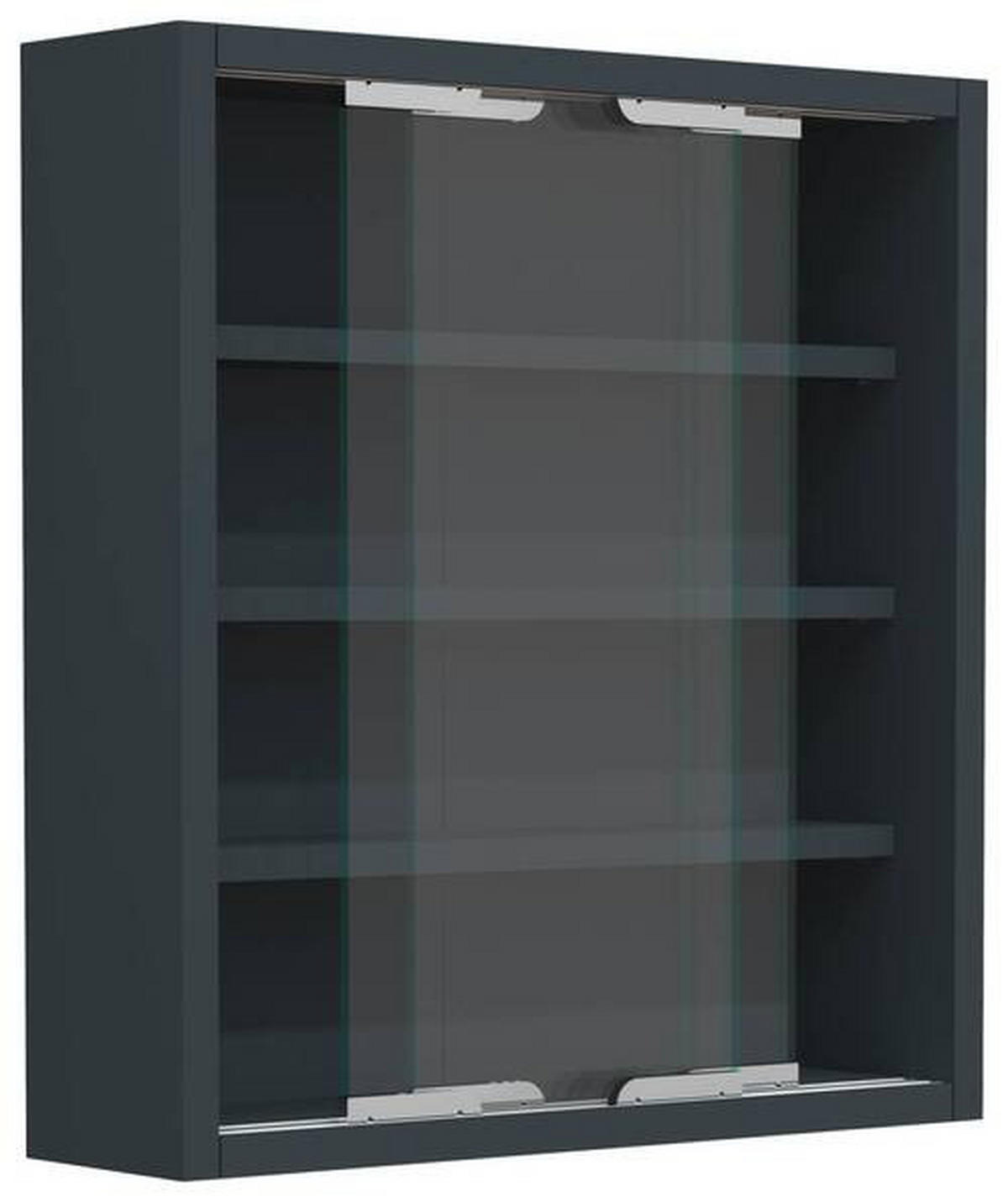 HÄNGEVITRINE in Anthrazit  - Anthrazit/Silberfarben, Modern, Glas/Holzwerkstoff (37/40/10cm) - MID.YOU