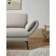 ECKSOFA  in Flachgewebe Naturfarben Armteilverstellung, Relaxfunktion, Drehsitzfunktion  175-224/255-365 cm  - Schwarz/Naturfarben, Design, Textil/Metall (175-224/255-365cm) - Dieter Knoll