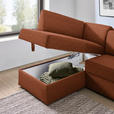 ECKSOFA  in Webstoff Orange  165/224 cm  - Schwarz/Orange, KONVENTIONELL, Kunststoff/Textil (165/224cm) - Xora