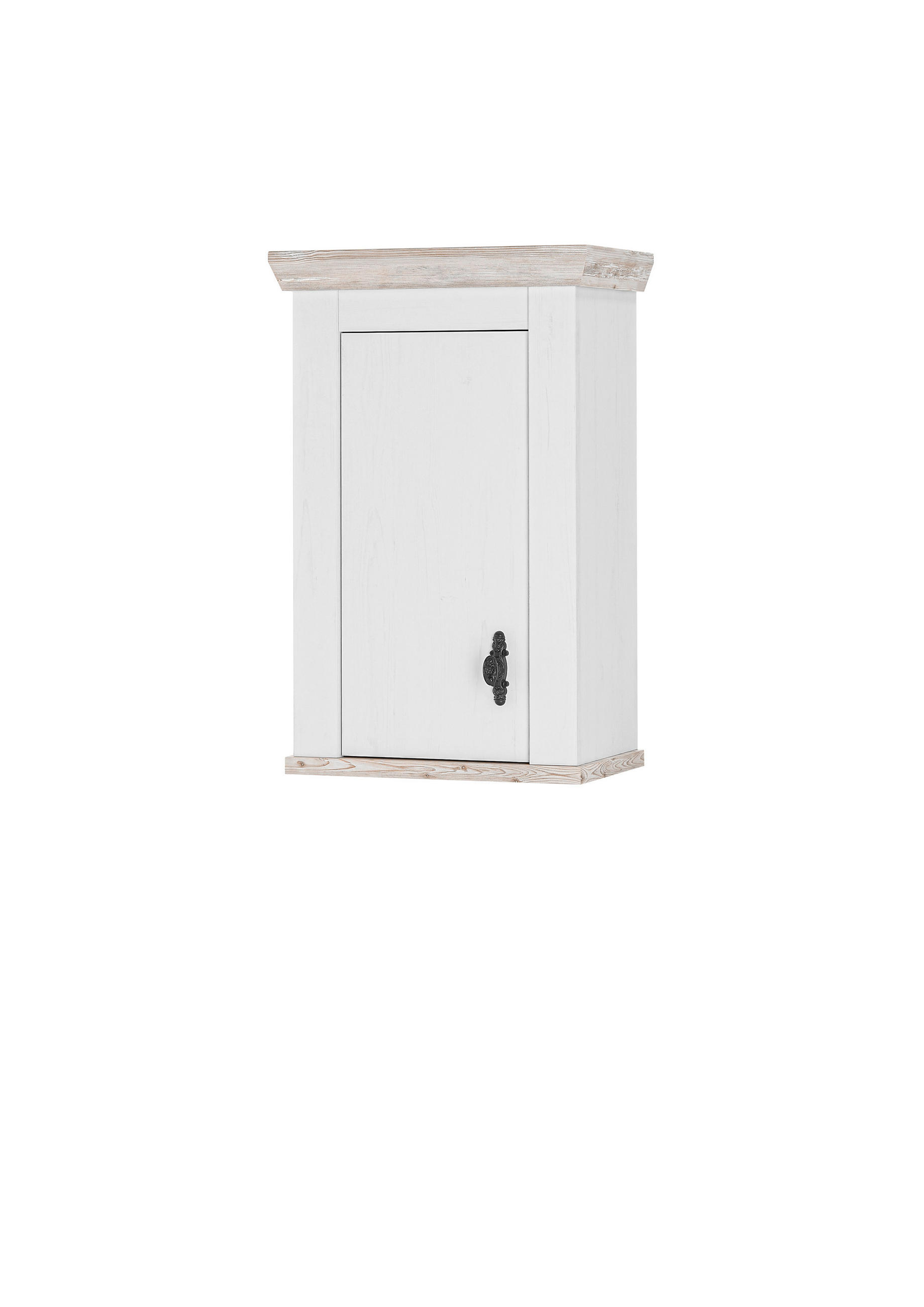 KÜCHENOBERSCHRANK 55/85/34 cm  in Weiß, Pinienfarben  - Schwarz/Weiß, Trend, Holzwerkstoff/Metall (55/85/34cm) - MID.YOU
