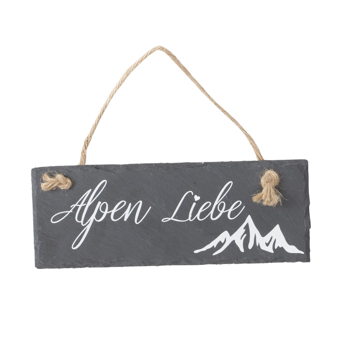DEKOSCHILD  - Schieferfarben/Weiß, Trend, Textil/Stein (22/8,5/1cm)