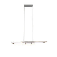 LED-HÄNGELEUCHTE Albany 100/28/150 cm   - Alufarben/Nickelfarben, Design, Metall (100/28/150cm) - Trio Leuchten