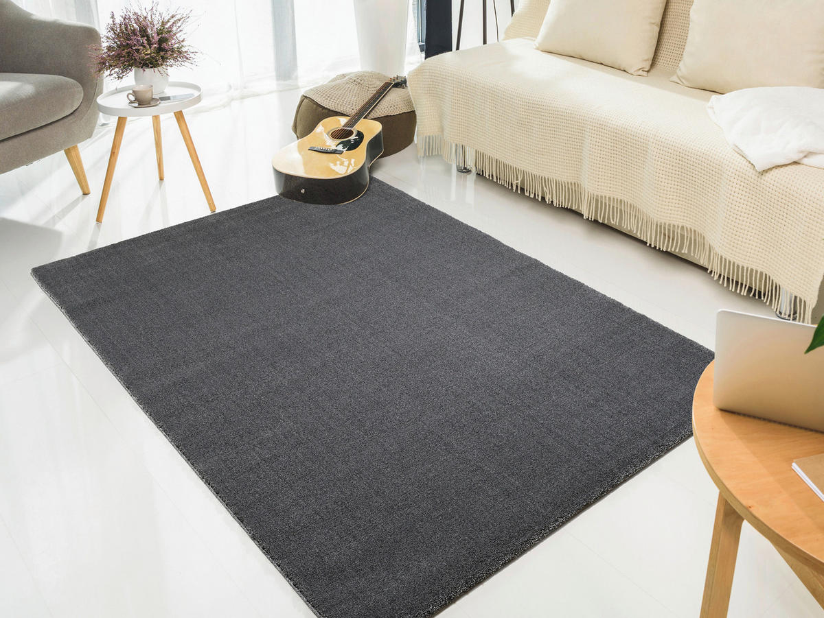 TEPPICH 65/130 cm Dunkelgrau  - Dunkelgrau, Basics, Textil (65/130cm) - Novel