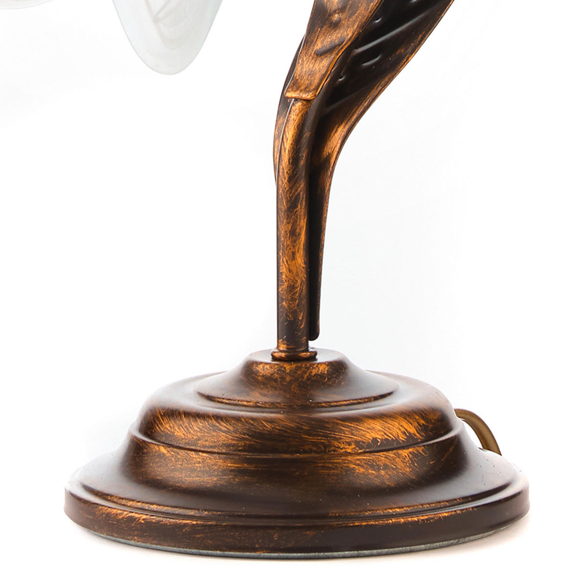 TISCHLEUCHTE 25/38 cm   - Bronzefarben, KONVENTIONELL, Glas/Metall (25/38cm)