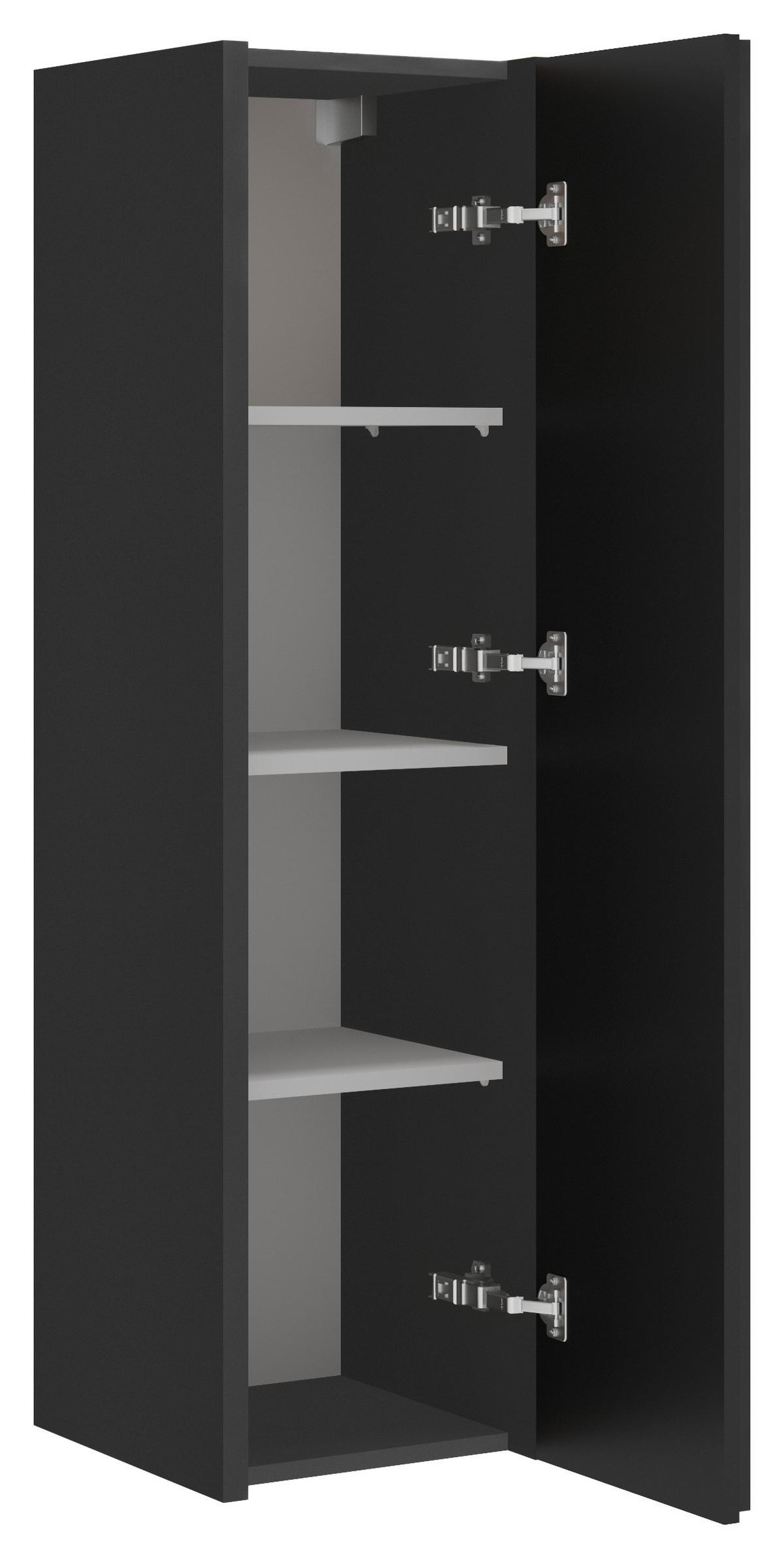 MIDISCHRANK 35/125/36 cm  - Schwarz, MODERN, Holzwerkstoff (35/125/36cm) - MID.YOU