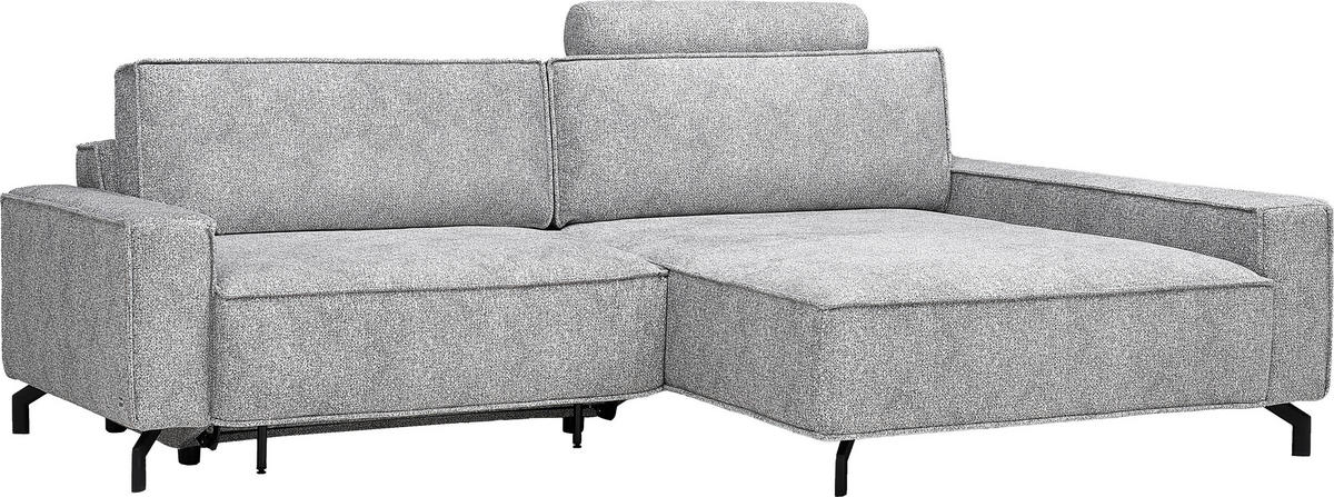 ECKSOFA in Mikrofaser Naturfarben  - Schwarz/Naturfarben, Design, Textil (246/164cm) - Sedda