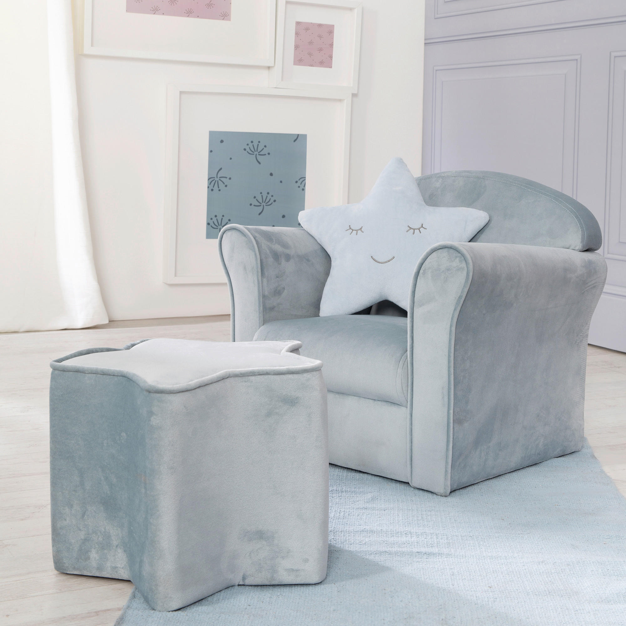 KINDERSESSEL - Hellblau, Basics, Textil (49/43/39cm) - Roba