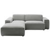 ECKSOFA Grau Cord  - Schwarz/Grau, Design, Kunststoff/Textil (189/230cm) - Pure Home Lifestyle
