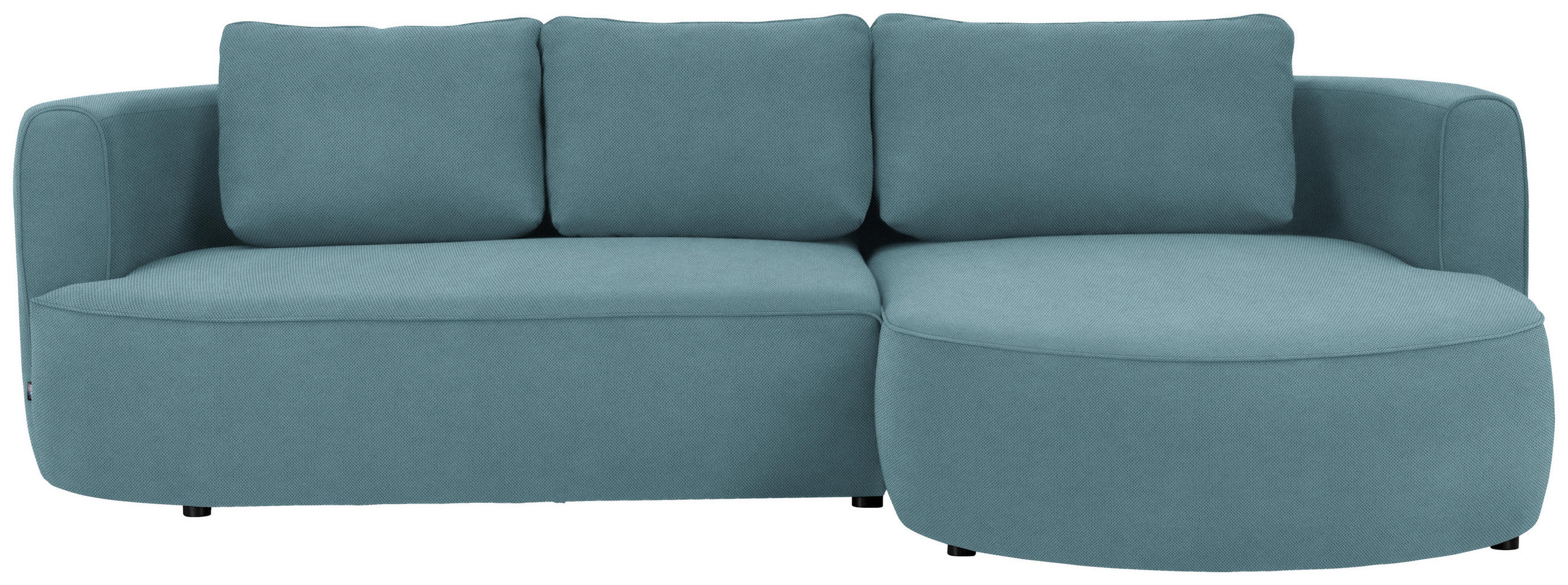 ECKSOFA in Webstoff Blau  - Blau/Schwarz, Modern, Kunststoff/Textil (284/183cm) - Welnova