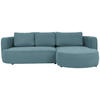 ECKSOFA in Webstoff Blau  - Blau/Schwarz, Modern, Kunststoff/Textil (284/183cm) - Welnova
