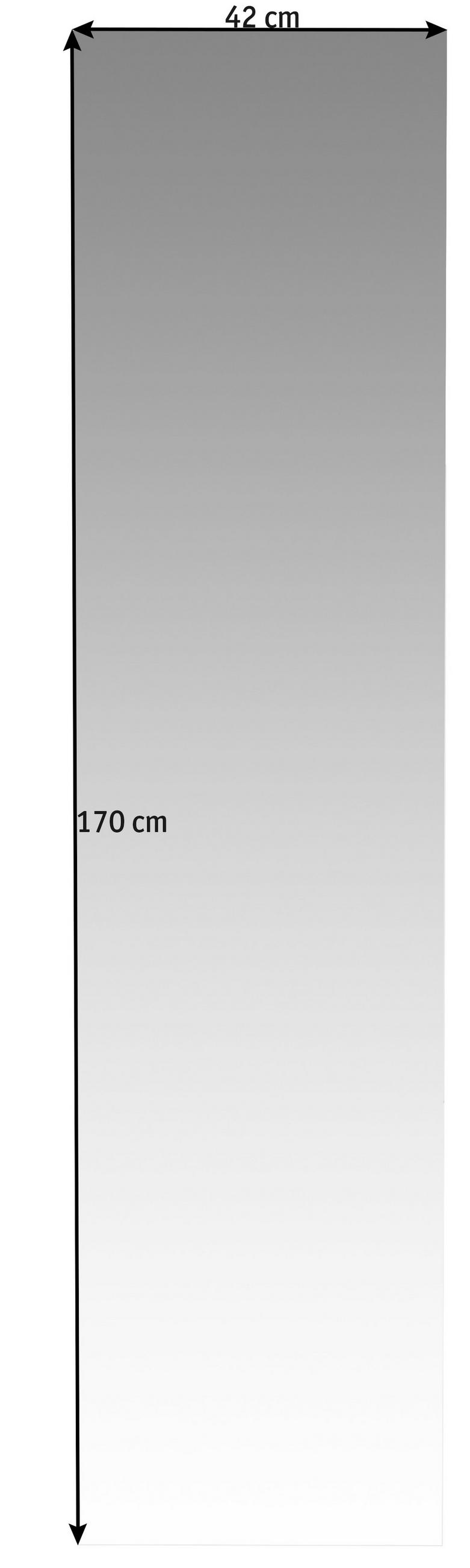 WANDSPIEGEL 42/170/3 cm    - Weiß, KONVENTIONELL, Holzwerkstoff (42/170/3cm) - Novel