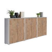 AKTENSCHRANK Grau, Eichefarben  - Eichefarben/Grau, MODERN, Holzwerkstoff (253,2/113,6/33cm) - MID.YOU