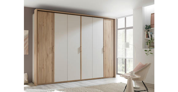 DREHTÜRENSCHRANK  in Eichefarben, Kaschmir  - Kaschmir/Eichefarben, Design, Holz/Holzwerkstoff (300/225,5/60,2cm) - Xora
