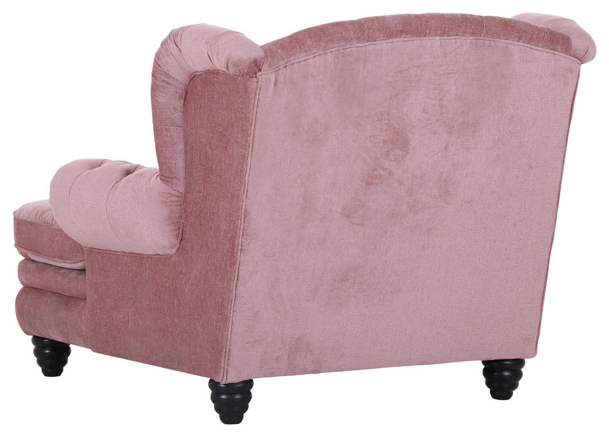 XXL-FÅTÖLJ i textil rosa  - bordeaux/svart, Design, trä/textil (127/106/149cm) - MID.YOU