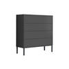KOMMODE Mailand Typ 3 + MF  in 79/86/33 cm  - Anthrazit, MODERN, Holzwerkstoff/Metall (79/86/33cm) - MID.YOU