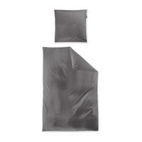 BETTWÄSCHE Makosatin 155/220 cm  - Graphitfarben, KONVENTIONELL, Textil (155/220cm) - Irisette