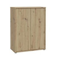 SKOSKÅP Alice Springs  i 74,5/99,1/34,9 cm  - grå/ek Artisan, Modern, trämaterial/plast (74,5/99,1/34,9cm) - Best Price