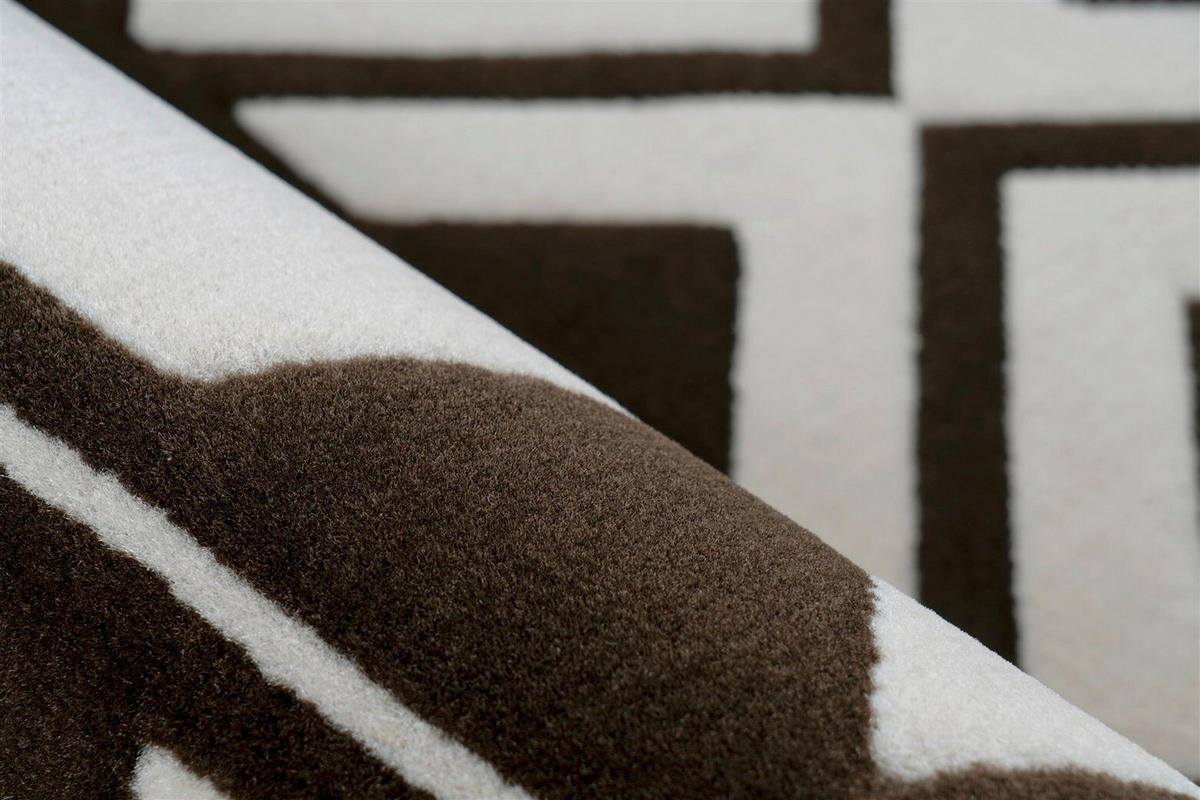 FLATVÄVD MATTA 120/170 cm  - brun/cremefärgad, Basics, textil (120/170cm) - Kayoom