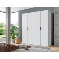 FALTTÜRENSCHRANK 200/216/58 cm 2-türig Weiß  - Schwarz/Weiß, Design, Holzwerkstoff (200/216/58cm) - Boxxx