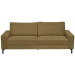3-SITZER-SOFA  in Flachgewebe Messingfarben  - Messingfarben/Schwarz, Design, Textil/Metall (218/86/97cm) - Hom`in