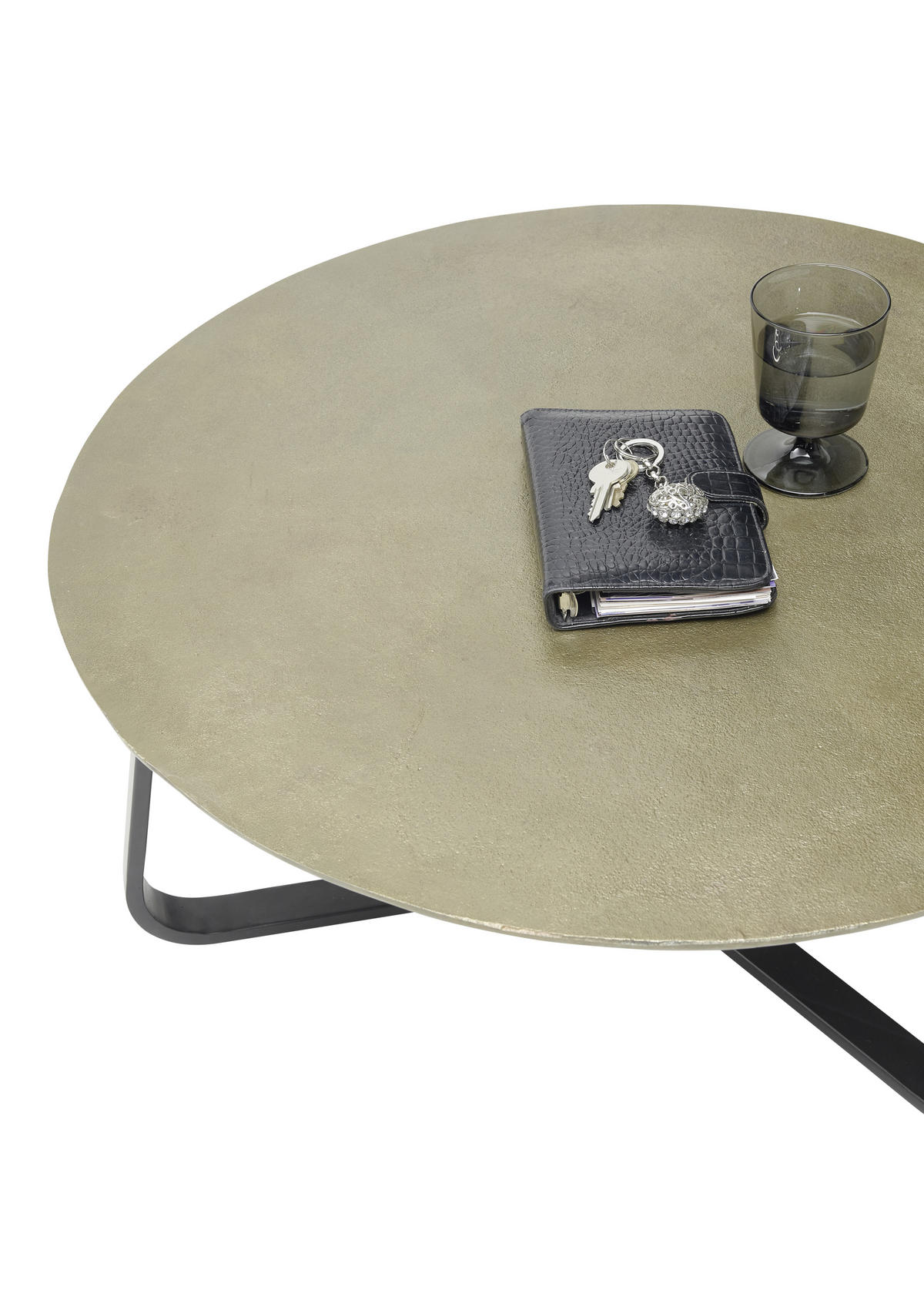 COUCHTISCH in Metall 75/75/34 cm  - Goldfarben/Schwarz, KONVENTIONELL, Metall (75/75/34cm) - MID.YOU
